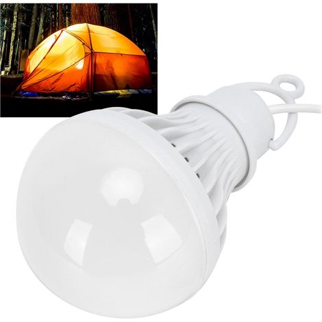 Lampe LED USB portable à économie d'énergie, ampoule LED d'urgence pour le camping en extérieur, 5 V, 7 W (1/5)