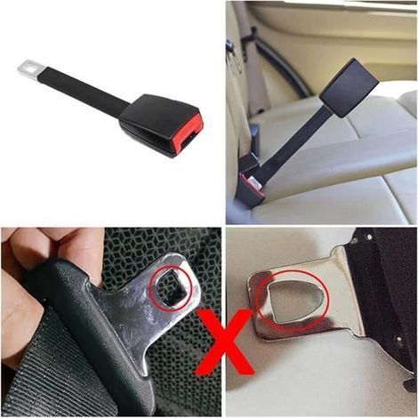 2Pcs Rallonge de Ceinture de Clip de Ceinture de Sécurité Sangle d'Extension Confortable (36CM) (1/3)