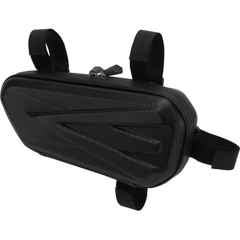 Sacoche latérale moto étanche en forme de triangle avec double fermeture éclair, coque rigide et design tendance. (1/5)