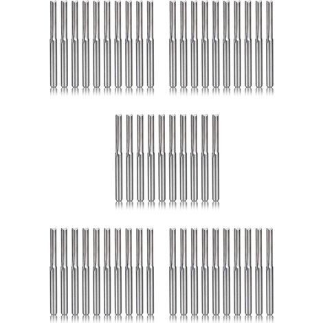 50 PièCes SéRies 2 FlûTe CNC Fraises 3.175Mm Fente Droite Fraise en Acier au TungstèNe pour Bois Plastique (1/5)