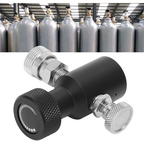 Adaptador de llenado de CO2 para botellas de refresco con rosca interna de conexión rápida de 8 mm y válvula de seguridad ASA G1/2-14. (1/5)