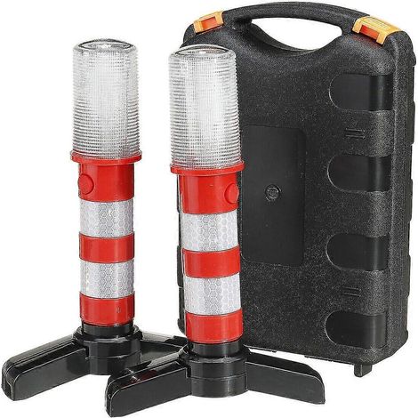Pièce de 3 LED clignotantes d'urgence pour bord de route, balise de sécurité clignotante, feu de signalisation (1/5)