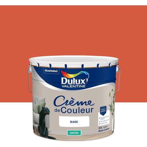 Peinture Crème De Couleur Satin Orange Sanguine 10L - Dulux Valentine