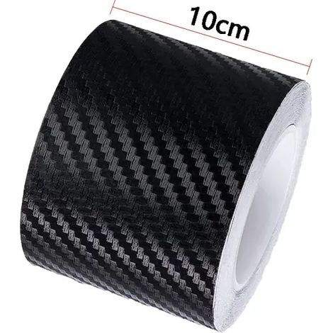 (Longueur 10 m - Largeur 10 cm) Autocollant 3D en fibre de carbone nano pour voiture - Film de protection anti-rayures et imperméable pour seuils de portières et côtés de voiture (1/5)