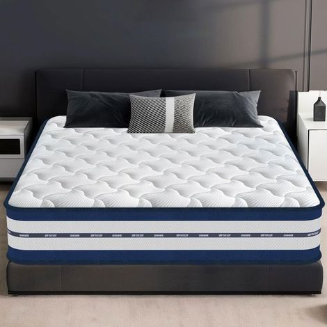 Matelas - YIDATONG - Mémoire de forme 140x200 cm - Ép. 26 cm - Hybride mousse & ressorts ensachés - Fermeté H3 (1/5)