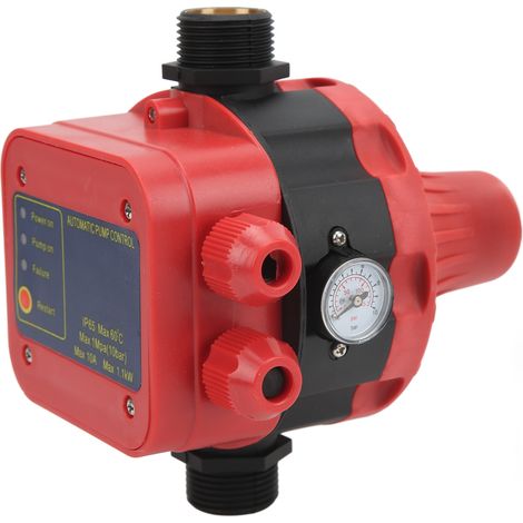Pompe à eau Pressostat Automatique ABS Boîtier Anti-Marche à Sec Interrupteur de Pression Jardin 220V-240V 1.1KW (1/5)