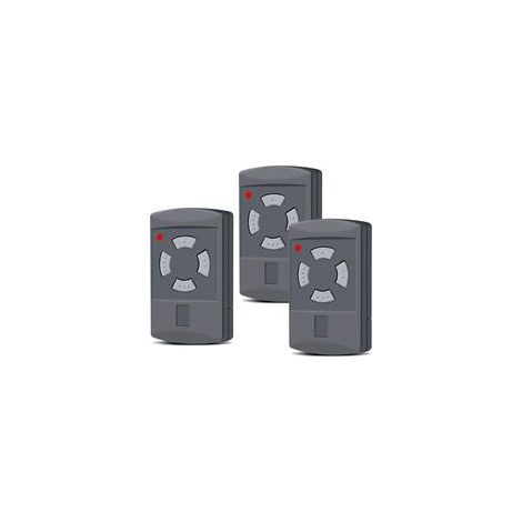Hörmann Lot de 3 émetteurs manuels de remplacement pour porte de garage Hörmann 40,685 MHz 4 canaux compatibles avec HS2-40, HS4-40, HSE2-40, HSE4-40, HSM2-40, HSM4-40, bouton gris (1/4)