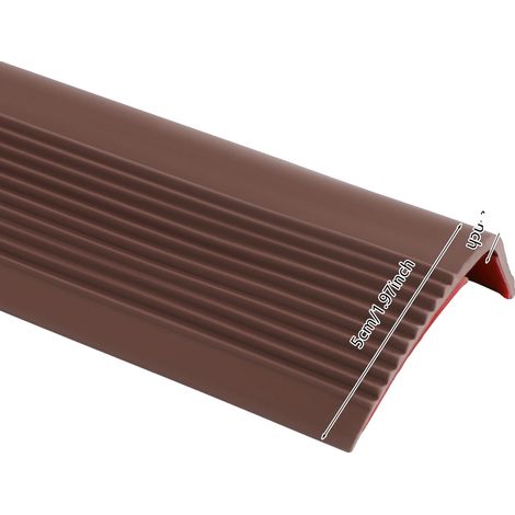 Cinta adhesiva para peldaños de escaleras, superficie antideslizante, color marrón. (1/2)