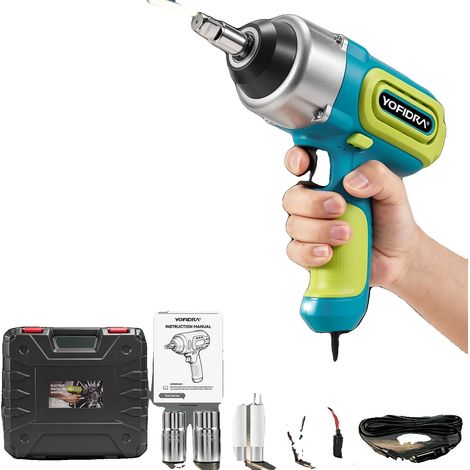 Clé à chocs électrique, 480 N·m de couple, 6000 tr/min, Clé de 12V, Prise EU 100V-240V (1/2)