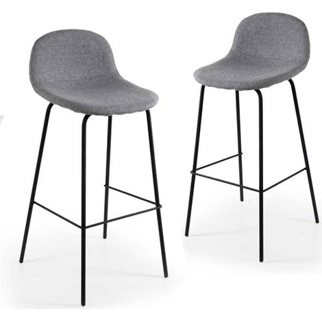 SGABELLO RIGA CON SEDUTA IMBOTTITA E STRUTTURA ALLUMINIO DA 106 CM GRIGIO (1/2)