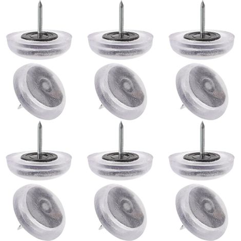 Lot de 24 patins antidérapants pour pieds chaise, clous plats en (1/5)