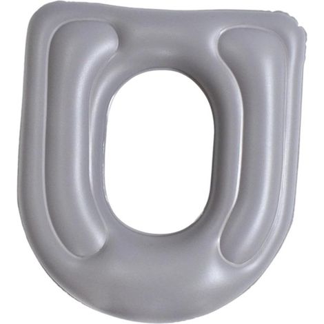 Graues, aufblasbares, ergonomisches, rundes Sitzkissen mit Saugnapfhalterung (1/5)