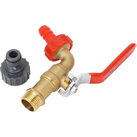 Bewässerungsschlauch-Wasserhahn, Messing-Außengewinde, Schnellöffnungs-Einlass G1/2 Zoll (DN15), Auslass-Schlauchadapter G3/