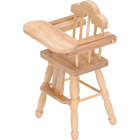 Chaise haute miniature pour bébé (échelle 1:12) - Accessoire de décoration (1/5)