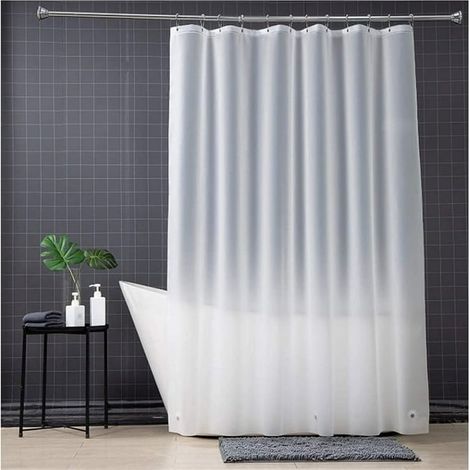 Rideau de Douche Transparent 68x68 cm, Doublure PEVA 8G, Protection Imperméable pour Salle de Bain, Écran de Protection Anti-Moisissure, Lot de 1 (1/4)