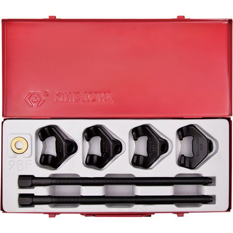 Compresseur de ressorts Macpherson – Mâchoires forgées en acier SCM435 – Profondeur min 85 mm, max 370 mm – Coffret inclus – King Tony