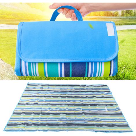 Tapis de plage imperméable pour pique-nique, camping et randonnée, couverture extérieure portable anti-sable (1/5)