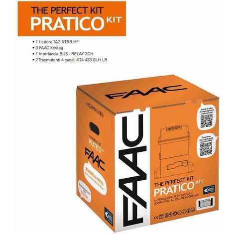 Kit Automazione Cancello Scorrevole 600Kg FAAC PRATICO KIT 230V PERFECT