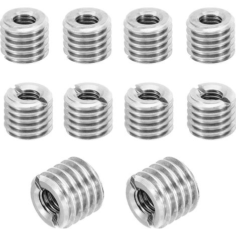 Insert Fileté Métal Manchon Réducteur d'Écrou, M12x M6x10mm 10 Pcs (1/5)
