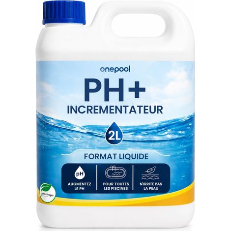 Élévateur pH 2 litres Piscine  Augmente Le pH, Améliore Le Confort de Baignade et la Qualité de l'eau, Correcteur pH, Bénéfique pour la Santé (1/5)