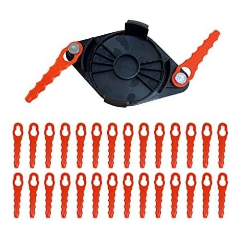 31 pezzi AF-100 Weed Eater Bladed Head Double Dentated Grass String Trimmer Head Blades Lame di ricambio per lame di taglio in plastica compatibili con Black De-cker GH900 GH600 LST522 LCC140 String T (1/5)