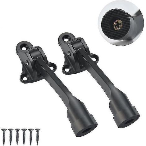 butées de porte à bascule en alliage de zinc, support de porte en caoutchouc noir, butée de porte à bascule avec un (1/5)