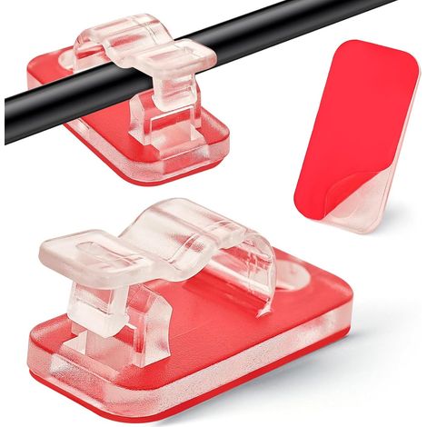 Paquete de 100 bridas autoadhesivas para cables, clips para cables, sujetadores adhesivos o de tornillo, soporte de pared para cables de alimentación, cables de carga USB, gestión de cables, bridas pa