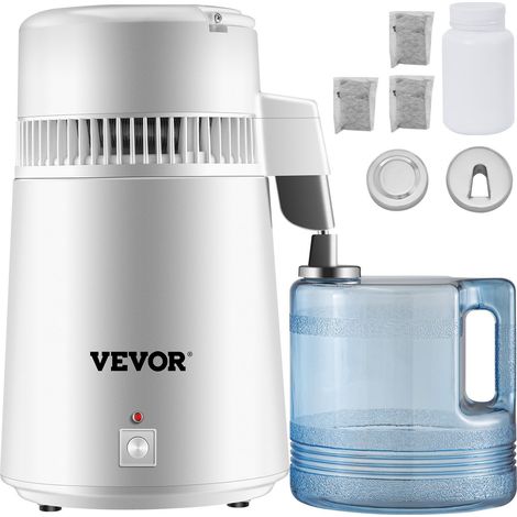 Distillateur d'eau pur 4L en acier inoxydable 750W avec bouteille de collecte pour bureaux et maisons (1/5)