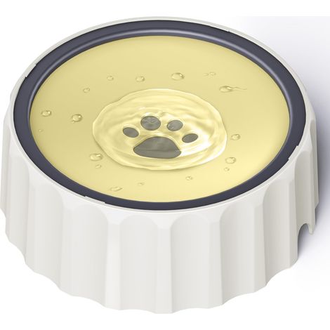 Gamelle d'eau pour chiens et petits animaux - Sans déversement - 2 l - Distributeur de grande capacité antidérapant - Anti-éclaboussures - Gamelle d'eau pour chiens et chats - Beige (1/5)