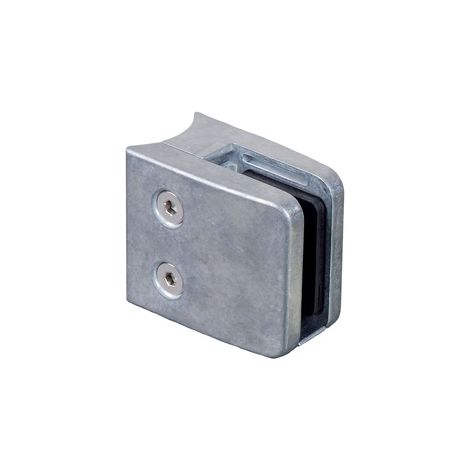 [QUALITE FRANCAISE] - Pince à verre carré pour tube Ø42,4mm - Hauteur 55mm longueur 60mm - Zamac brut - À visser