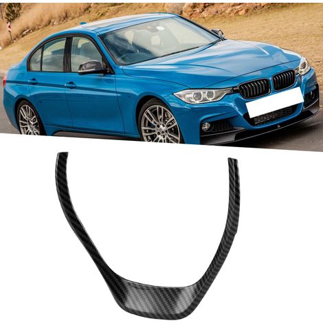 Modifizierter Lenkradrahmen, silberne Kohlefaser, passend für BMW 3er F30 F31 F34 2013-2018, glänzend schwarze Kohlefaser. (1/5)