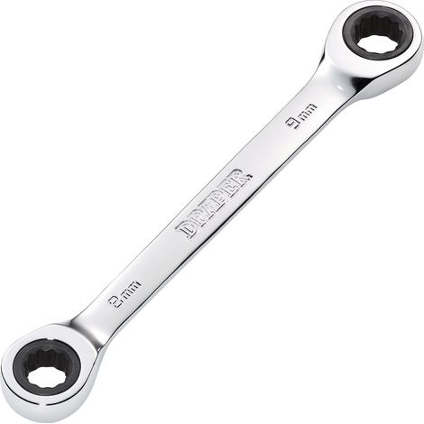 Draper HI-TORQ® 8x9 mm Metric Double Ratchet Ring Spanner (Model 27735)