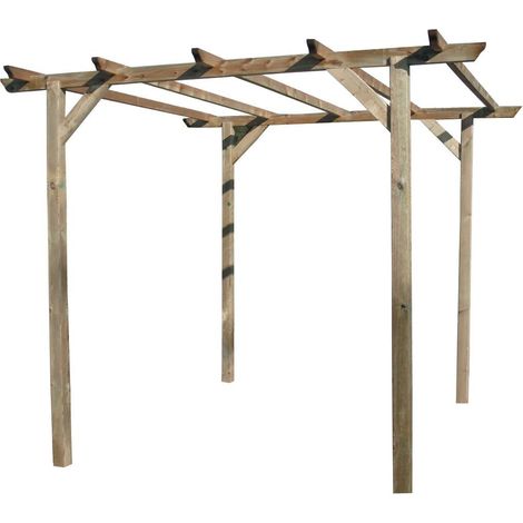 GAZEBO PERGOLA IN PINO IMPREGNATO CM. 300X300X240H