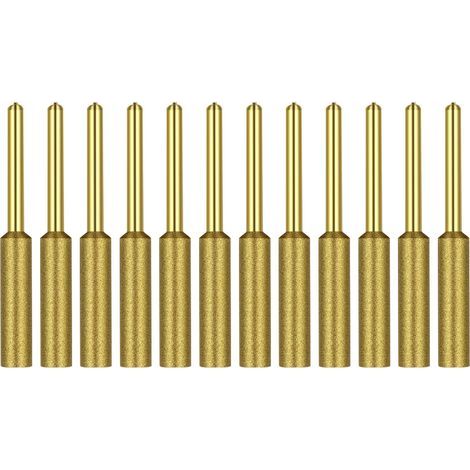 Meule diamant affuteur scie à chaîne plaquée titane calibre 7/32 pouce lot de 12 pierres à aiguiser