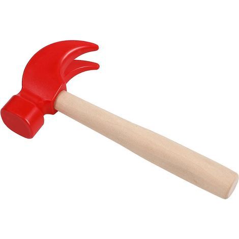 Marteau jouet pour enfants, marteau à manche en bois, marteau de simulation, outil de maintenance, jouet éducatif (1/3)