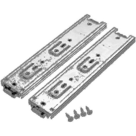 Lot de 2 glissières à billes de 20 cm pour tiroirs, placards et armoires. (1/3)
