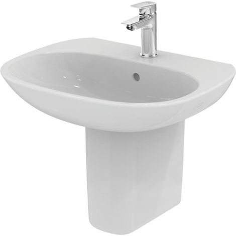 Ideal Standard Tesi Basin and Semi Pedestal 500mm Wide 1 Tap Hole (1/5)