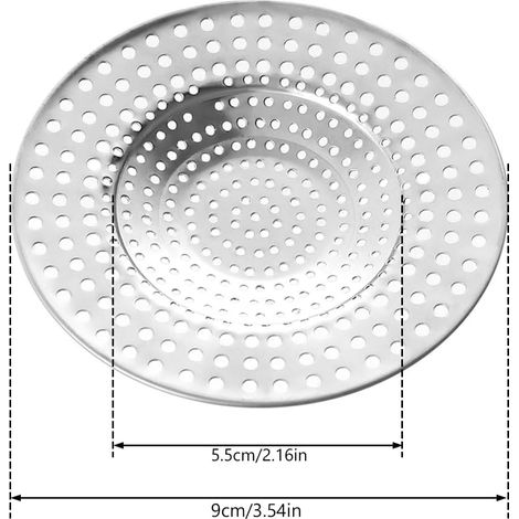Zhioudz 2 Pièces Filtre à Évier en Acier Inoxydable,Évier Filtre de Vidange,Tamis en Acier Inoxydable pour Evier Lavabo Baignoire,pour Salle de Bain Cuisine 9cm /3.54" de diamètre (1/4)