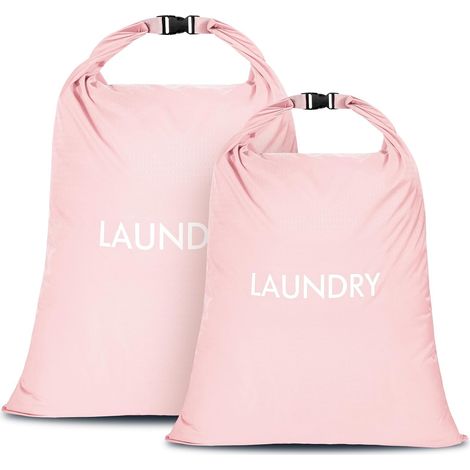 Sac à Linge Sale, Lot de 2 - Nylon Sac Linge Sale Voyage, Pliables Laundry Bag Wet Dry Bag pour Les Camps et Vacances (1/5)
