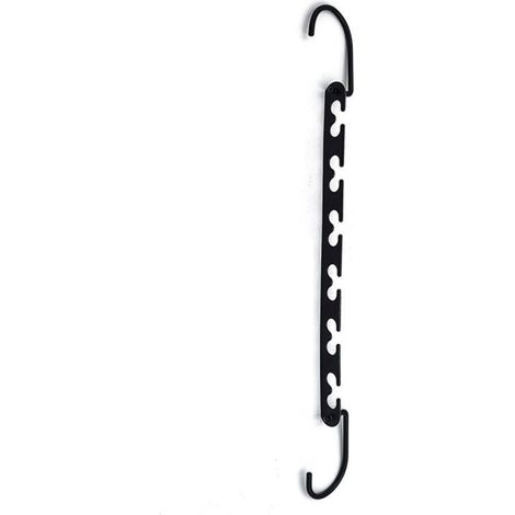 Cintres magiques, lot de 6, horizontaux, verticaux, peu encombrants, organiseur en métal de 10 pouces, noir (1/3)