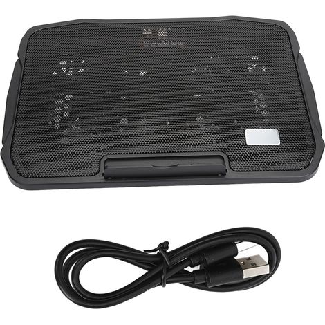 Support de refroidissement pour ordinateur portable USB, vitesse de vent réglable, refroidisseur ergonomique pour PC gaming, tapis antiglisse pour notebook (1/5)