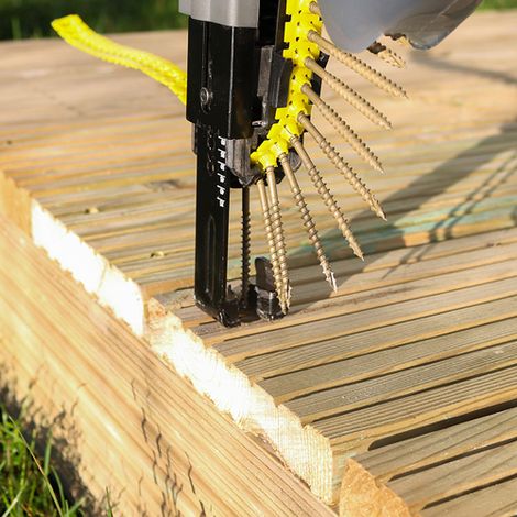 TIMCO Collated C2 Deck-Fix Premium Countersunk Green Decking Screws - 4.5 x 65 (1/3)