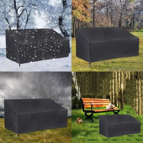 Housse de protection pour banc de jardin Couverture étanche - 4 places de étanche, 210D Polyester Oxford Gewebe, 190x66x89cm (1/4)