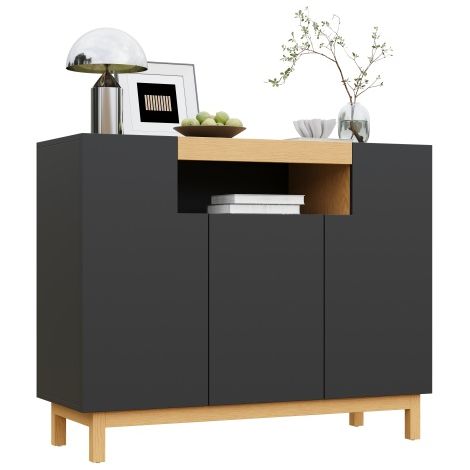 Buffet à trois portes — Adapté aux salons et salles à manger — Meuble de rangement multifonctionnel