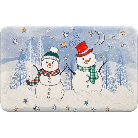 Tapis de sol Père Noël, tapis de sol anti-salissures, tapis de bain, tapis de chambre de Noël antidérapant et ultra-absorbant - 50 x 80 cm (1/5)