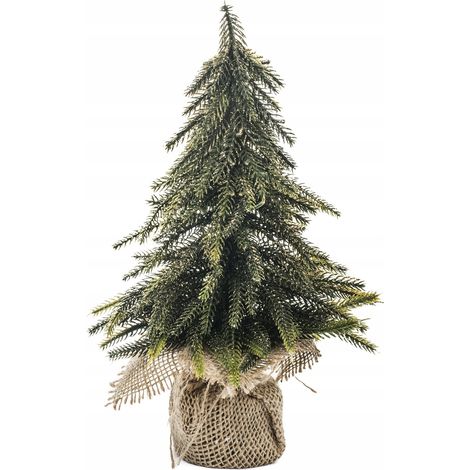 Mini árbol de Navidad artificial, como uno real, chapado en oro. (1/5)