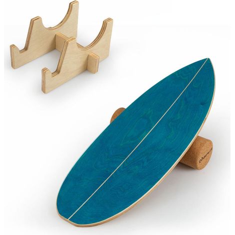 Skateboard, hockey, wakesurf ou ski - planche d'équilibre pour intérieur/extérieur, design portable en bois (1/5)