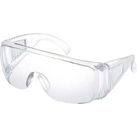 Winddichte Sonnenbrille mit Lamellen, transparente Schutzbrille für Radfahrer, beständig gegen Stöße, Staub, Beschlag, Tropfen und Spritzer - Crezuo