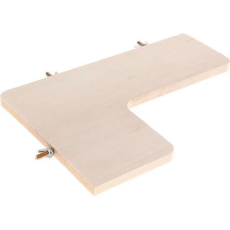Plateforme en bois pour perroquet, perchoir en forme de L pour cage à oiseaux, tremplin pour animaux (1/4)