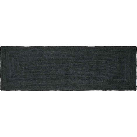 Bereichsteppiche Rechtwinklig Dunkelgrau 80 x 300 cm Jute vidaXL